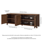 Hudson&Canal Chabot TV Stand for TV's up to 75" - Walnut-Features easy assembly