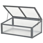 Outsunny 39" x 26" x 16" Wooden Cold Frame with Openable and Tilted Top Cover - Grey- Extend your growing season
 