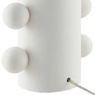 Hudson&Canal - Lampe de table Jurrah 50 cm de haut, petite, en céramique, avec abat-jour en tissu - Blanc mat/blanc-Comprend un cordon de 6 pieds avec interrupteur à prise rotative
