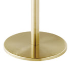 Modway Viva Round White Marble Side Table - Brass White-7