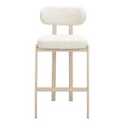 Zuo Aurea Barstool - Light Grey - Set of 2-Ergonomic and supportive footrest