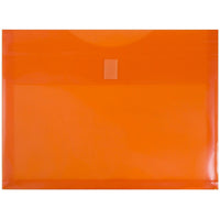 JAM Paper Enveloppes en plastique avec fermeture autoagrippante - 9,75 po x 1 po - orange - paquet de 12-Orange