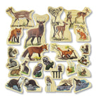 Yellow Door - Familles d'animaux de la forêt Personnages en bois-Cet ensemble magnifiquement illustré de 12 animaux des bois recto verso est une merveilleuse façon de favoriser la compréhension de notre monde naturel et incitera les enfants à en apprendre davantage à ce sujet.