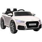 Aosom 6V Audi TT RS Kids Ride-On Car - White-Operated by foot pedal and steering wheels for children aged 37-60 months 