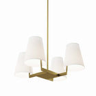 Modway Mercer 4-Light Pendant Light - White/Satin Brass-Lightbulbs Not Included