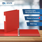 Davis Group Premium Economy Binder - Round Ring - 1" - Red - 6 Pack-Ideal for Conferences, Reference, Colleges & Universities