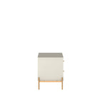 Manhattan Comfort - Ensemble de 2 tables de chevet modernes Jasper 25,15" - Blanc cassé-17,51 po L x 25,15 po l x 22,08 po H