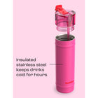 Bubba DualSip Insulated Stainless Steel Water Bottle - 24 oz (710 ml)-Cup holder-friendly: always along for the ride