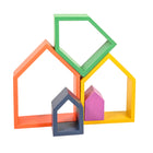 TickiT Rainbow Architect Houses - Set of 7-Assist early development: Sort, stack and nest pieces together. Practice identifying colors and using descriptive language like larger, smaller, taller and wider