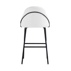 Manhattan Comfort - Gracie tabouret de bar moderne de 22" en similicuir rembourré - blanc et noir - lot de 3-Assemblage minimal requis. Quincaillerie incluse