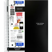 Five Star 3-Subject Premium Notebook With Perforated Pages - 11" x 8-1/2" - Assorted Colours - 150 Sheets-Ruled, 3-hole punched, premium paper designed for durability