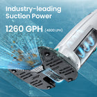 Aiper PilotFlow V3 Handheld Pool Vacuums Cleaner for In-Ground and Above-Ground Pool with 21 GPM Suction and Telescoping Pole-Universal hinge and rotating suction head for flexible cleaning, Eliminates blind spots with comprehensive coverage