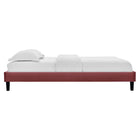 Modway Reign Performance Velvet King Platform Bed Frame - Dusty Rose-Stain-Resistant Performance Velvet