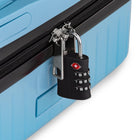 Bugatti 2-Piece TSA Dial Lock Set - Durable ABS - Black-Designed for Seamless Travel Convenience
