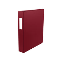 Staples - Reliure à 3 anneaux ronds économique, borgogne, 3 anneaux, capacité de 280 feuilles, 1,1/2 po-Reliure burgogne à anneaux en D d'une capacité de 280 feuilles