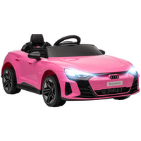 Aosom 12V Audi RS e-tron GT Kids Electric Ride-On Car with Remote Control - Pink-Licensed 12V Audi RS e-tron GT makes sure authentic design 