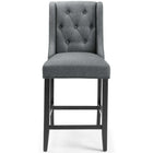 Modway Baronet Tufted Button Upholstered Fabric Counter Stool - Gray-Assembly Required