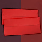 JAM Paper Enveloppes format livret en papier recyclé de couleur vive, ferm. gommée, 4 1/8 x 9 1/2 po, rouge festif, paq./100-Ouverture : Livret