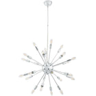 Modway Gamut Metal Chandelier - Silver-Mid-Century Modern Chandelier