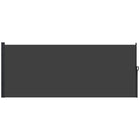 Outsunny Retractable Side Awning - 13' x 5' - Black-UV30+ PU-coated garden awning protects from wind, sun, and ultraviolet light
