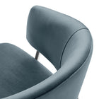 Modway Nella Upholstered Performance Velvet Dining Chair - Cadet Blue - 2 Pack-10
