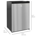 HOMCOM Compact Upright Mini Freezer - 3 cu. ft. - Silver-Manual defrost setting ensures hassle-free cleaning