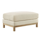 Modway Roscoe Fabric Ottoman - Ivory-Modern Rectangle Ottoman