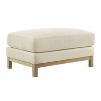 Modway Roscoe Fabric Ottoman - Ivory-Modern Rectangle Ottoman
