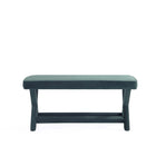 Manhattan Comfort - Abigail banc ottoman capitonné en velours vert style milieu du siècle moderne 42,12"-20,47 po L x 21 po l x 19,48 po H