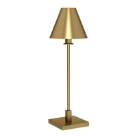 Hudson&Canal - Lampe de table Clement de 71 cm de haut avec abat-jour en métal, - Laiton/laiton-Design moderne et élégant pour votre salon, votre espace de travail ou votre table de chevet