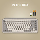 Logitech POP Keys Wireless Mechanical Keyboard with Customizable Emoji Keys - Mist-Plastic parts in POP Keys include certified post consumer recycled plastic (Blast: 41%; Daydream, Heartbreaker, Mist and Cosmos: 20%. Excludes plastic in printed wiring assembly (PWA), and packaging