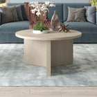 Hudson&Canal Anders 32"W Round Coffee Table - Alder White-Clean with a soft, dry cloth and no harsh chemicals or abrasive cleaning materials