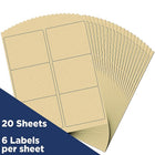 JAM Paper Mailing Address Labels, 3 1/3" x 4", Gold Metallic, 120 Pack (336731902)-10 labels per sheet