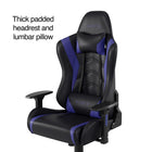 Emerge Vartan Bonded Leather Gaming Chair - Blue-Adjustable height, arms, tilt tension and tilt lock