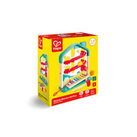 Hape - Course de balle du manoir Melody-Naviguez dans le labyrinthe coloré ou sortez la planche de xylophone pour jouer des mélodies individuelles.