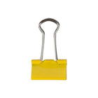 JAM Paper - Pinces à reliure colourées - petites - 19 mm (3/4 po) - jaunes - paquet de 25-La forte adhérence des pinces à reliure maintient les piles de papier en vrac solidement fixées ensemble, sans risque de glissement ou de chute.