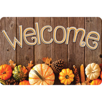 Ashley Productions - The Original Fun Mat - Tapis de Bienvenue - 15 -5" x 23 -5" - Tapis de Bienvenue en Bois de Citrouille-Mesure et design : Le tapis de bienvenue en bois de citrouille mesure 15,5 po x 23,5 po.