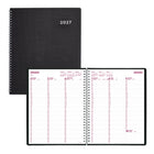 Brownline - 2027 agenda hebdomadaire DuraFlex avec couverture en poly texturé en deux pièces – 11 po x 8 1/2 po – noir-12 mois: janvier 2027 à décembre 2027