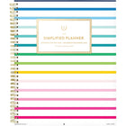 AT-A-GLANCE - Agenda hebdomadaire/mensuel bande joyeuse Emily Ley Simplified 2026 - 11 po H x 8 3/8 po l - multicoloure - bilingue-12 mois avec onglet : janvier à décembre 2026