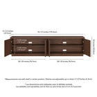 Hudson&Canal Hanson TV Stand for TV's up to 85" - Satin Walnut-8