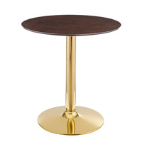 Modway Verne 28" Dining Table - Gold Cherry Walnut-Modern Dining Table