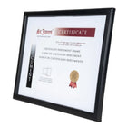 St. James Document/Certificate Frame - 8.5" x 11" with Mat or 11" x 14" without Mat - Black-Classic black frame for a professional, timeless look