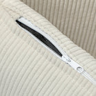 HOMCOM - Fauteuil d’appoint avec pieds en bois massif - coussin lombaire - assise épaisse pour salon - blanc crème-Patins de pieds réglables assurant la stabilité sur les sols irréguliers  
