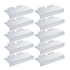 Azar Displays Acrylic Shoe Shelf for Slatwall with Sign Slot - 10" W x 1.25" H x 4" D - Clear - 10 Pack-10"W x 1.25"H x 4"D