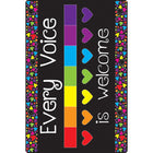 Ashley Productions Smart Poly Welcome Mat with Slip Resistant Backing - 15.5" x 23.5" - Every Voice Welcome Here - 2 Pack-Choose from a variety of educational, nature-inspired, or interactive designs to complement your teaching style and classroom theme.