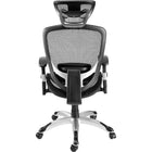 Staples - Fauteuil fonctionnel pivotant ergonomique en mailles Hyken - Noir-Comprend un siège et des accoudoirs réglables en hauteur, un appuie-tête à hauteur et angle réglables, un soutien lombaire, une tension d’inclinaison et un verrouillage de l’inclinaison