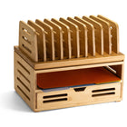 Officemate Bamboo Organizer with Drawer-Can be stacked or combined with other bamboo products