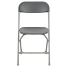 Flash Furniture HERCULES Series Premium Grey Plastic Folding Chair - 10 Pack-Set of 10 Grey Plastic Folding Chairs