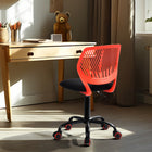 Chaise de Bureau Pivotante en Tissu Noir et Rouge Homy Casa-Pivotement à 362 Degrés : Permet des mouvements variés et une flexibilité dans n'importe quel espace de travail