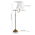 Hudson&Canal Wellesley 63" Tall Floor Lamp with Fabric Shade - Brass/White-Clean with a soft, dry cloth and no harsh chemicals or abrasive cleaning materials